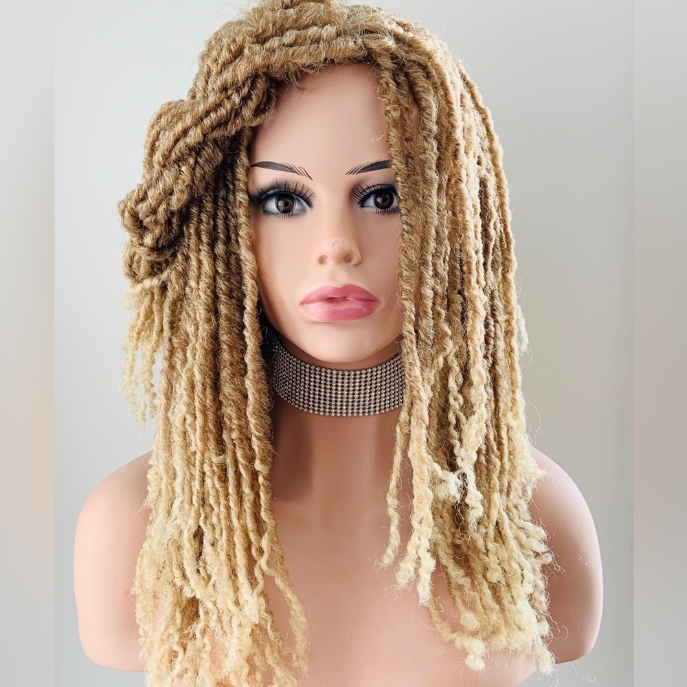 “Put On & Go” Bob Marley Style Honey Blonde Mix Premium Fiber Dreadlocks Wig
